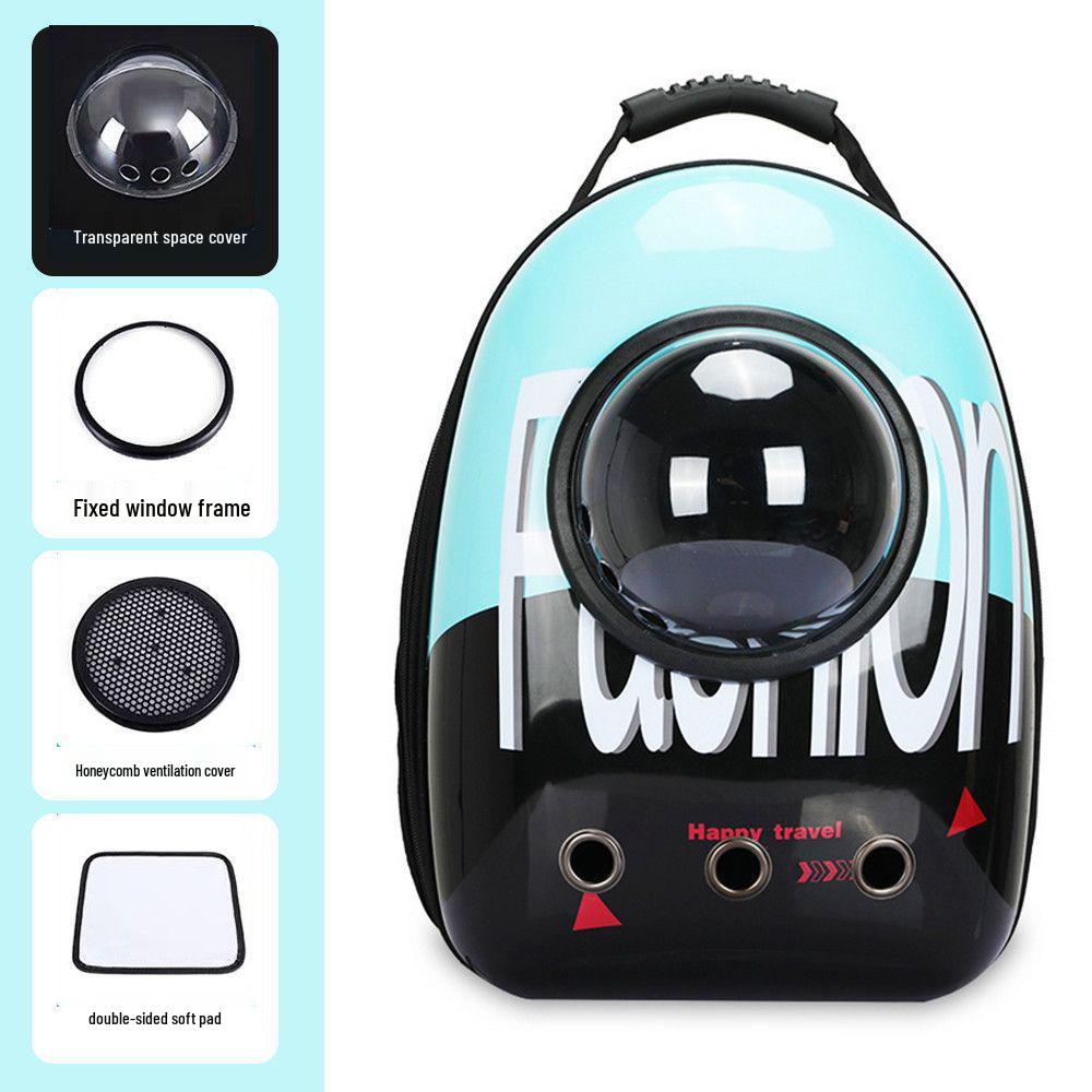 Panoramic Pet Backpack: Portable, Transparent Double Shoulder Carrier for Cats