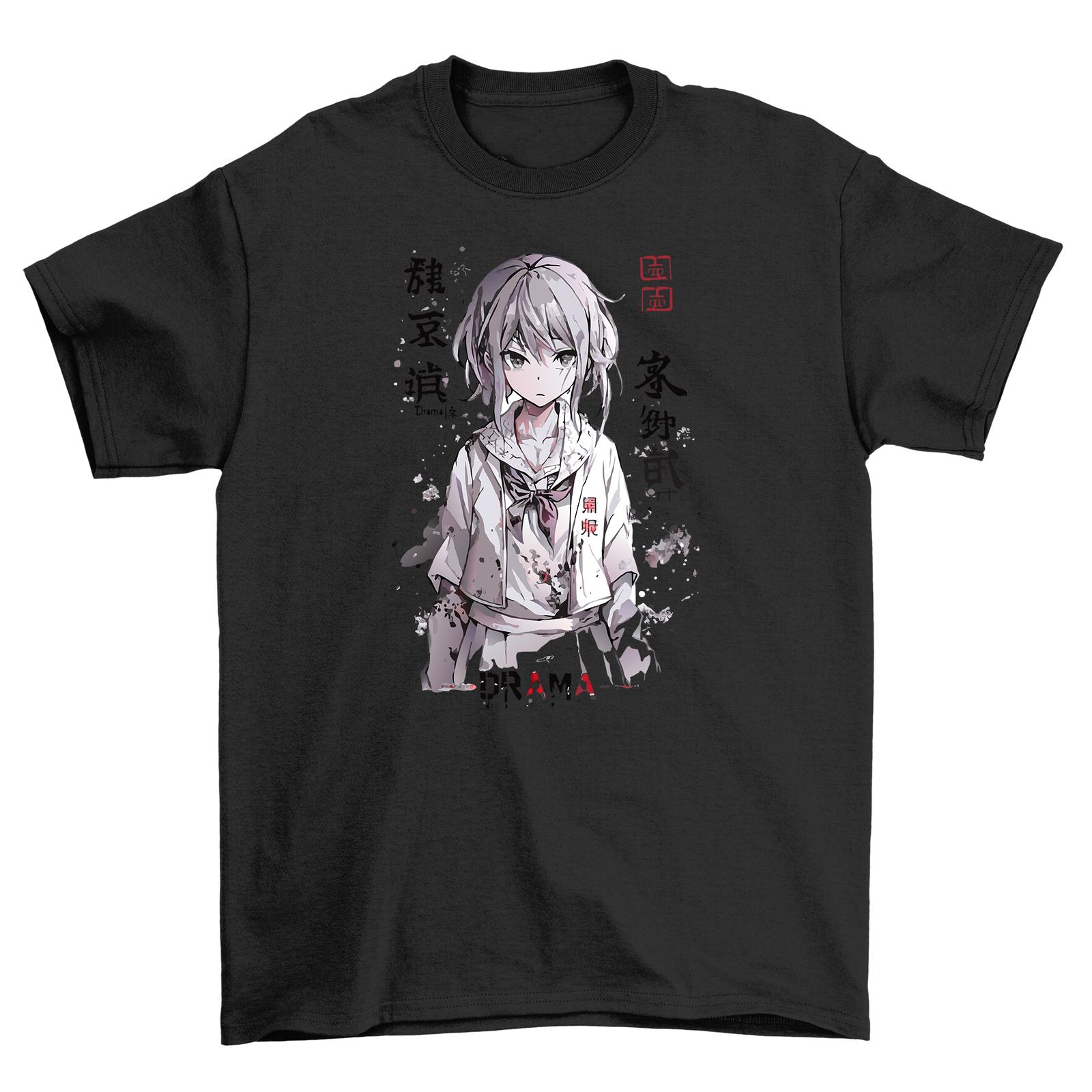 Drama Anime Girl in Kimono T-Shirt Stylish and Full of Sass Unisex Te XL