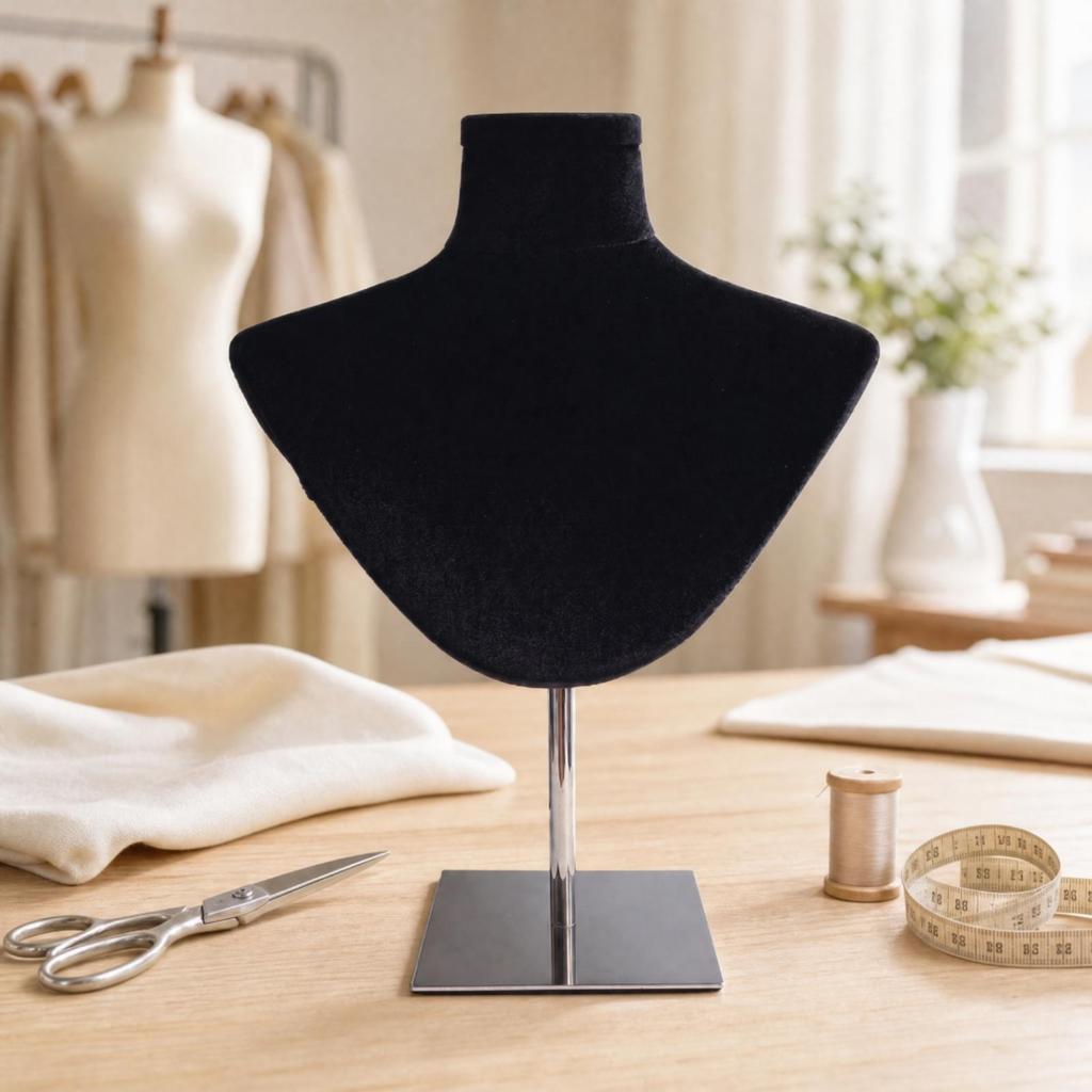 Padded Bust Form with Adjustable Stand PinFriendly Jewelry Display Freestanding Torso