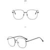 Women's Glasses Men's Fashion Large Frame Metal Glasses