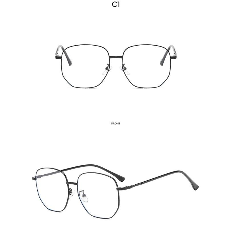 Women's Glasses Men's Fashion Large Frame Metal Glasses