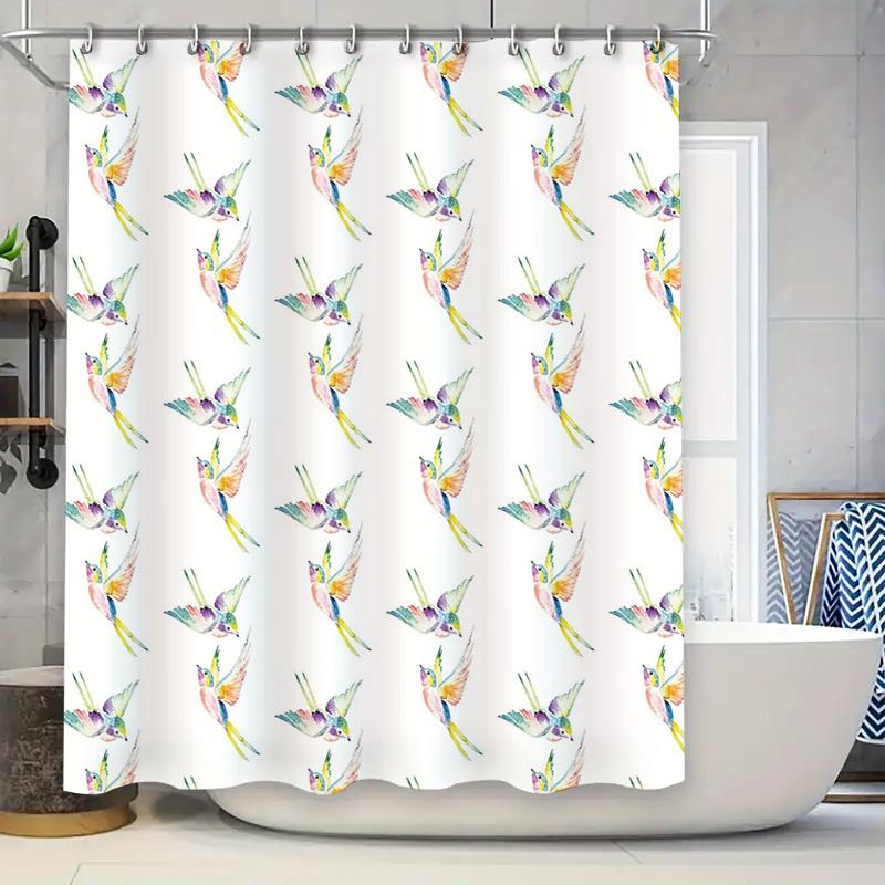 

Shower Curtain Botanical Floral Nature Pattern Waterproof Bath Decor Farmhouse Rustic Vintage Bathroom Set W60H190(CM)-1 Pcs