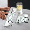 360 °   Rotatable Stand Magnetic Phone Case for iPhone 12-17 Series, MagSafe Compatible Clear Shockproof Cover with Ring Holder