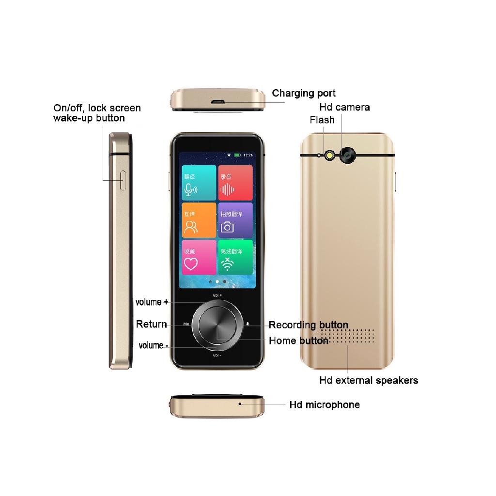 NEW M9 USB2.0 Translator Touch Screen WIFI bluetooth 107 Language 12 Offline Languages Camera-translation Instant-Voice Mini Translator