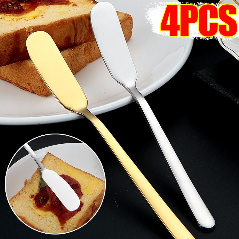 4/1PCS Butter s Stainless Steel Cheese Cutter s Long Handle Bread Jam Spreaders Cream Toast Cutlery Kitchen Gadgets 6