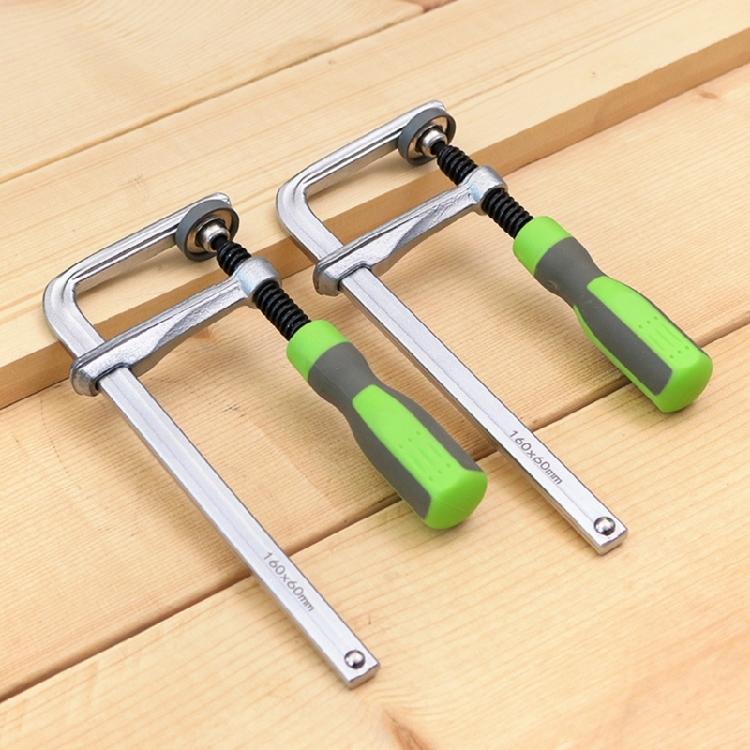 Adjustable Guide Rail Clamps with Plastic Handle Screw Action Arm Clamp for Woodworking Table Track Sawing Rails