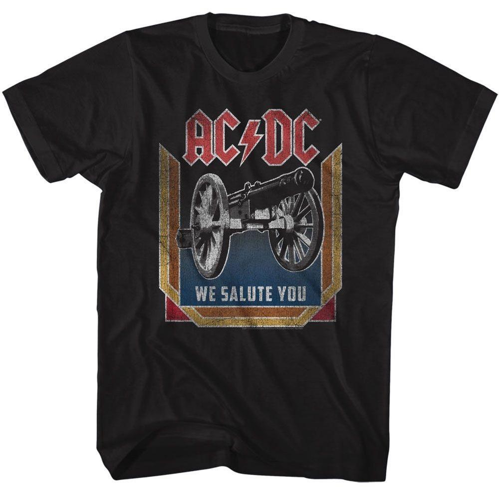 AC/DC We Salute You Black Rock and Roll Music Band T-Shirt Unisex T-Shirt S