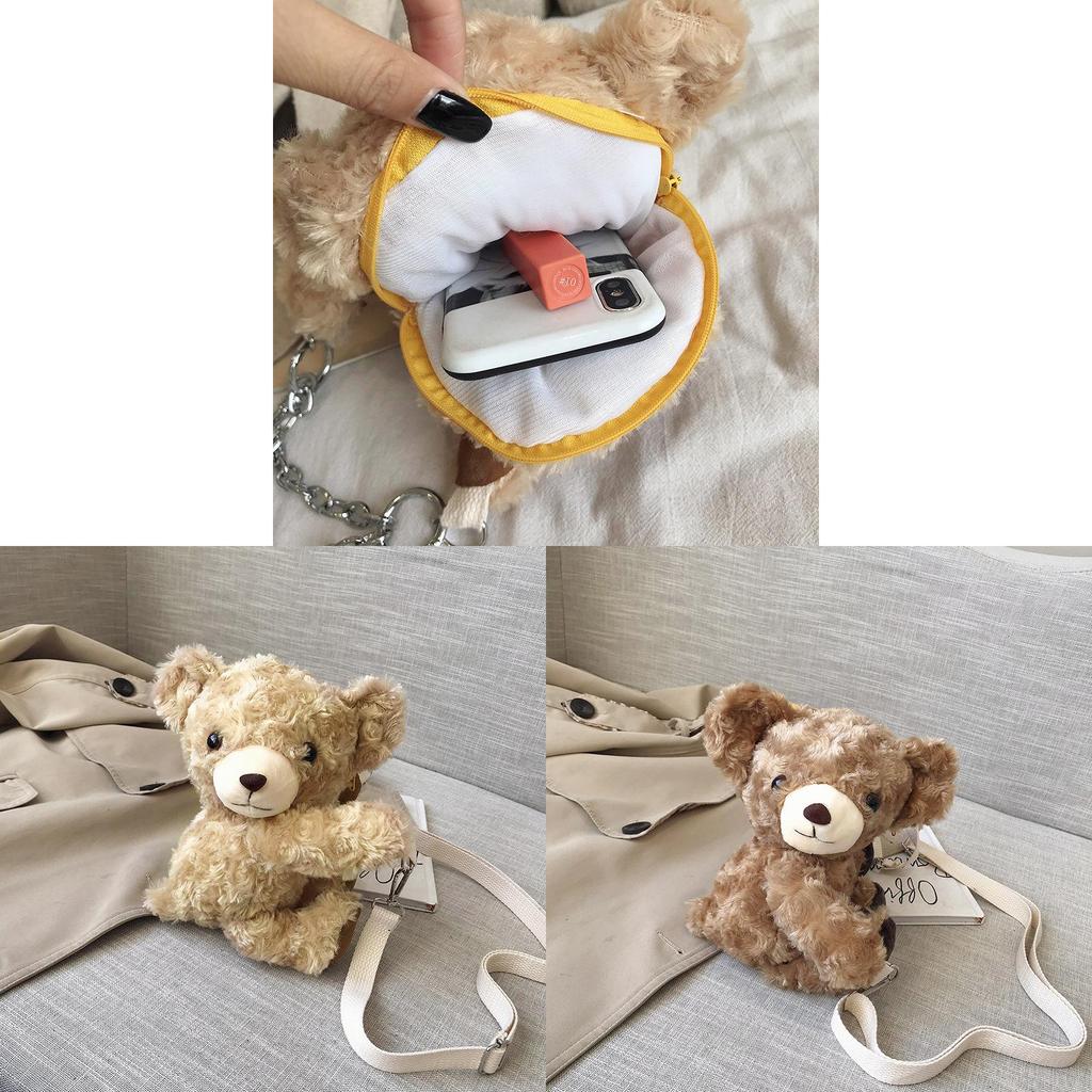 Borsa Morbida a Spalla con Chiusura a Zip, Animaletto Cartone Animato Kawaii, per Donne