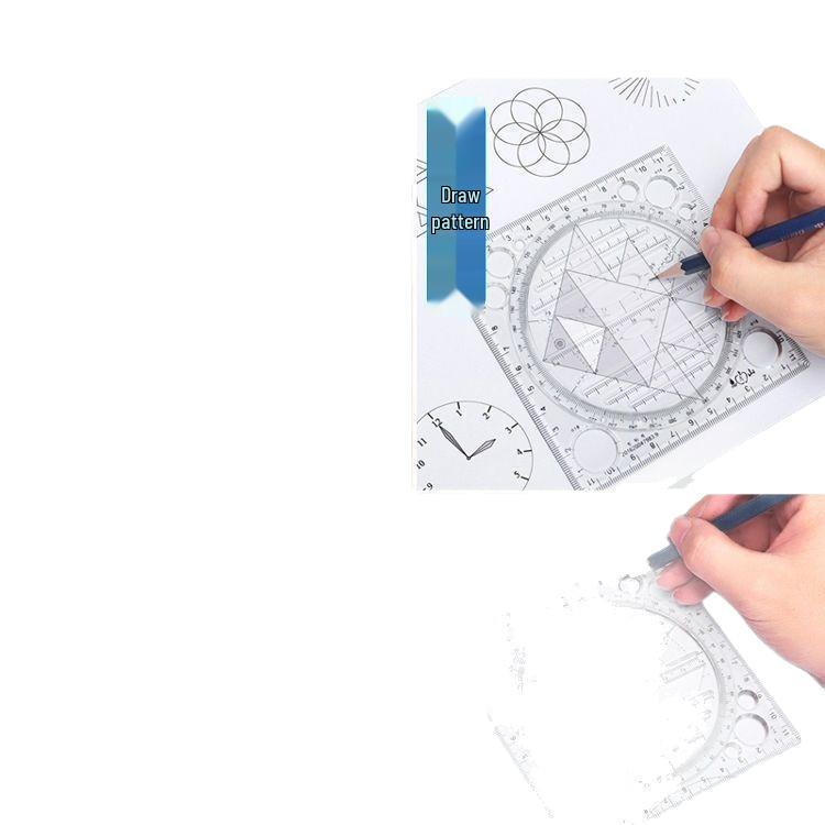Multifunctional Geometric Drawing and Circle Template Ruler