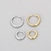 Elegant Micro-Pave Circle Earrings 2024: Trendy Niche Design, Simple Ear Cuff, Light Luxury High-End Style.