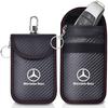 Leather Car Key Case Signal Blocker Bag Shielding Pocket For Mercedes Benz W212 W213 W205 W177 W247 W176 CLS MR8