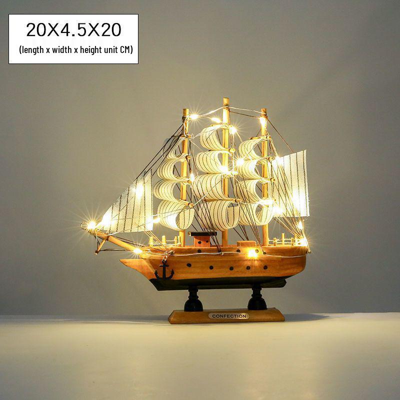 Oturma Odası veya Açılış Töreni İçin Mezuniyet Sezonu Ahşap Yelkenli Süsü