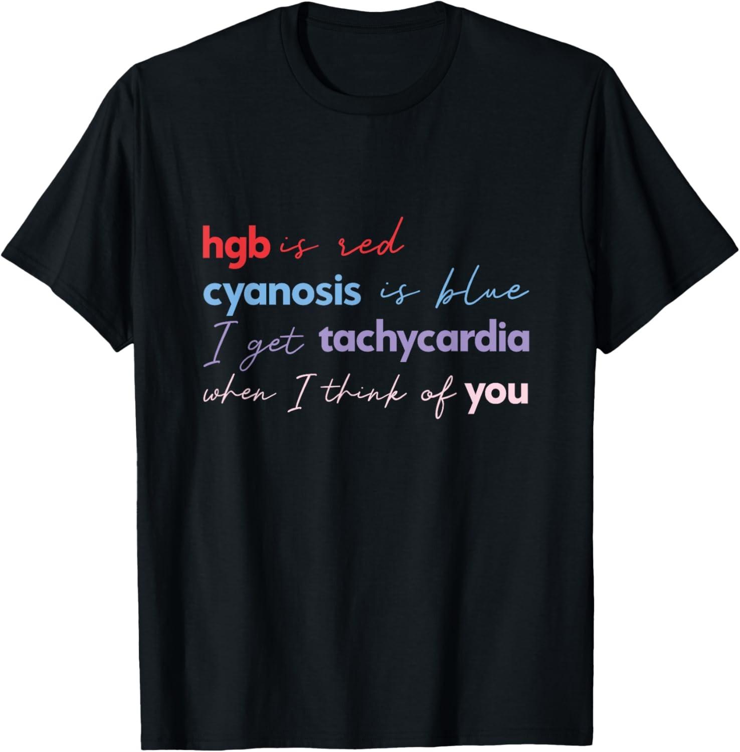 Nurse Life Valentines Day Medical Humor Poem Cardiac Nurse T-Shirt S разноцветный