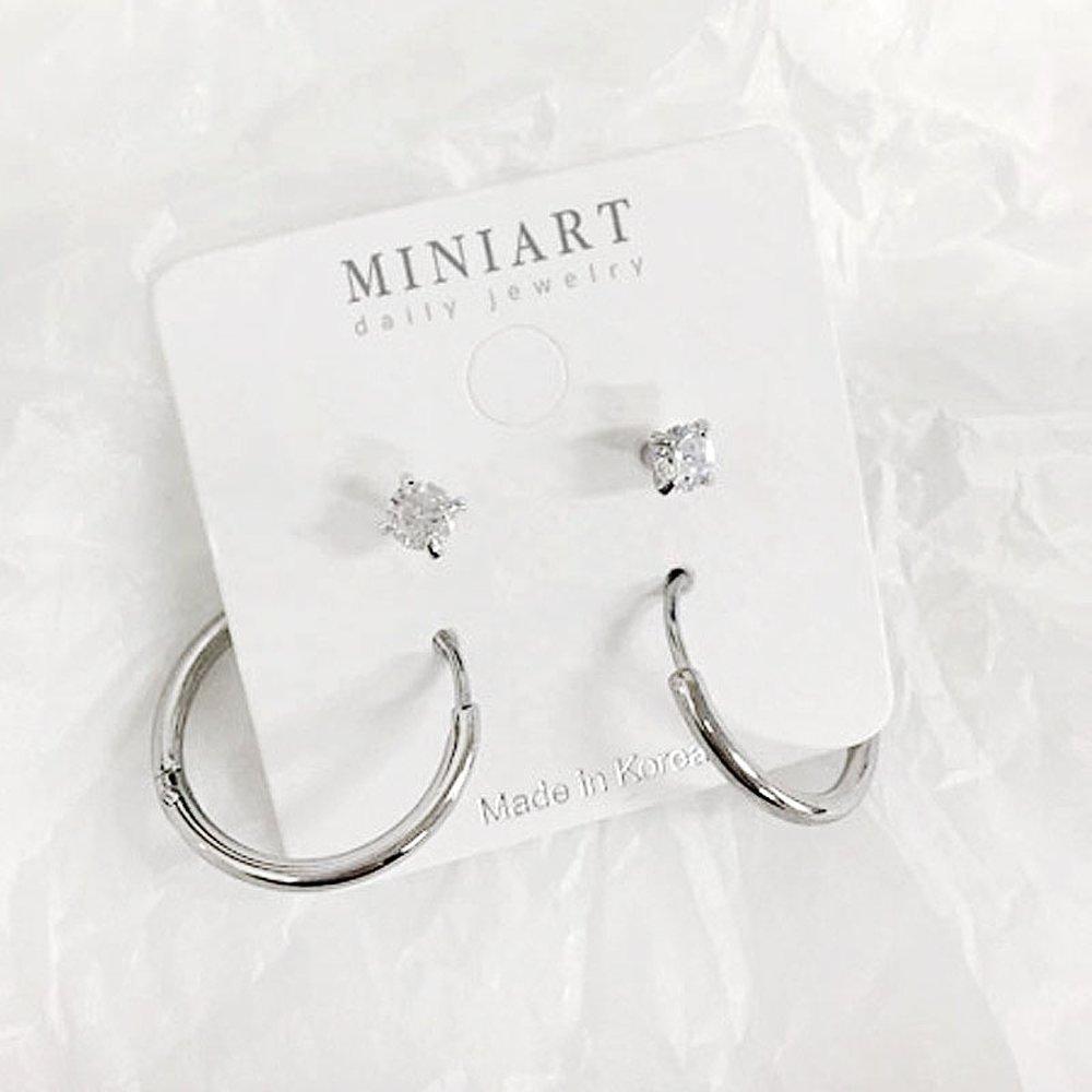 Basic Cubic Piercing + Ring Piercing [Sold As a Pair]