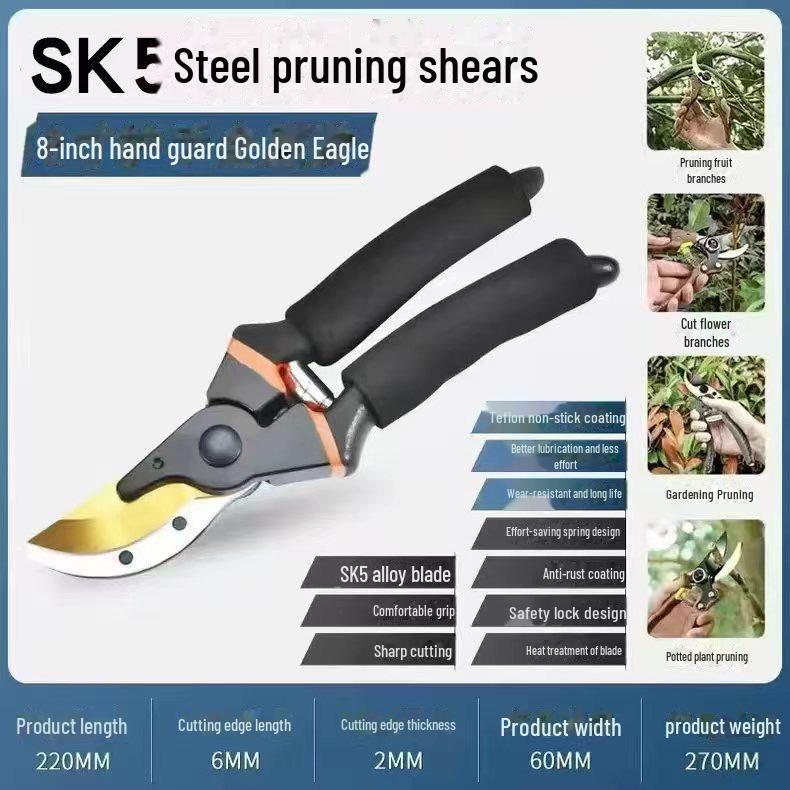 Garden Pruning Shears for Fruit Trees and Thick Branches