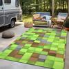 Cartoonized Pixelated Rock Bricks Pattern Carpet Man's Cave Game Room Decor Large Rug Bedroom Bedside Rug Living Room HOME Decor