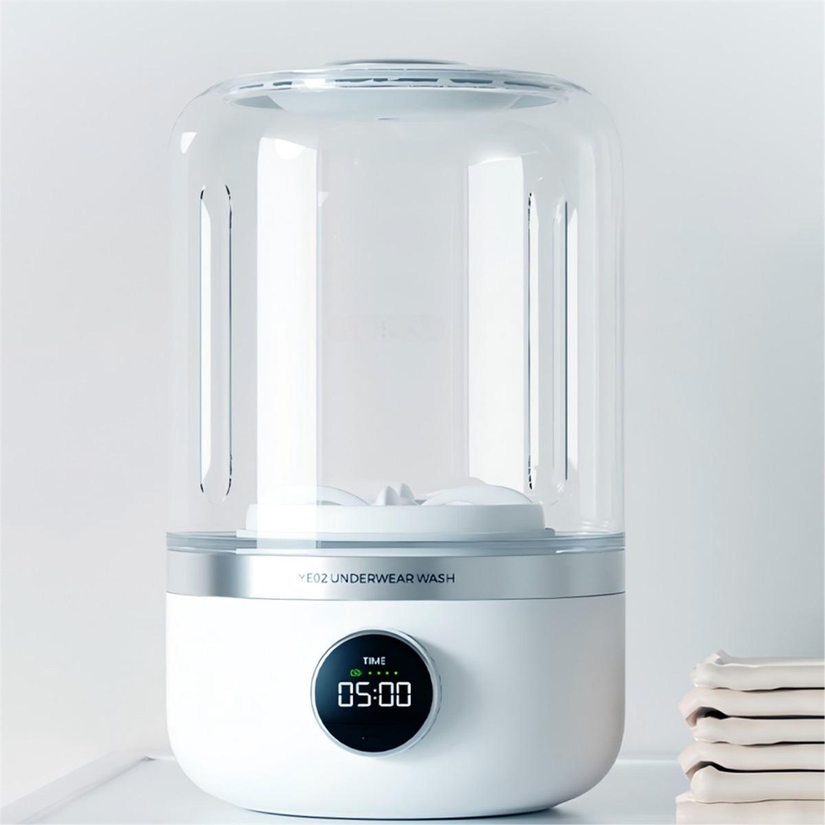 

Wireless Washing Machine Portable Underwear Cleaner 1L Mini Socks Washing Machine Dehydratable Laundry Bucket