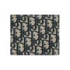 Dior Bestickte Monogramm Ledergefütterte Kurze Doppelfaltbare Stoff Geldbörse Unisex Geldbörse Beige Schwarz 2OBBH027YSE-H05E