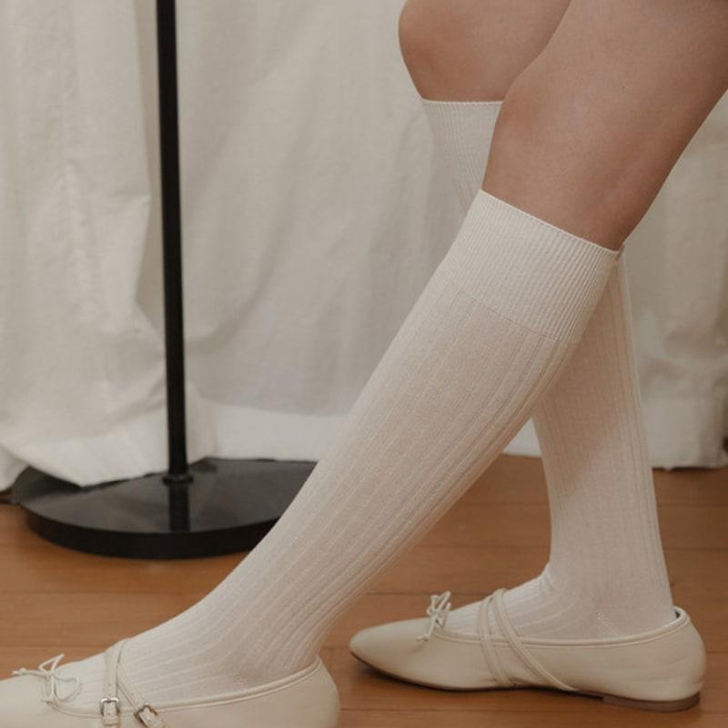 Tatiana Einfache Kniebundsocken aus Grosgrain SC8082 8 Farben