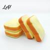 Sliced Bread Fidget Toys 1/2Pcs Simulated Toast Stress Relief Toy Squeeze Sensory Toy Soft Stretchy Fake Food for Kids Teens Adults Desk Reliever