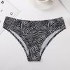 Female Summer Sexy Animal Print A Piece of Ice Silk No Trace Breathable Waist Thong Underwear