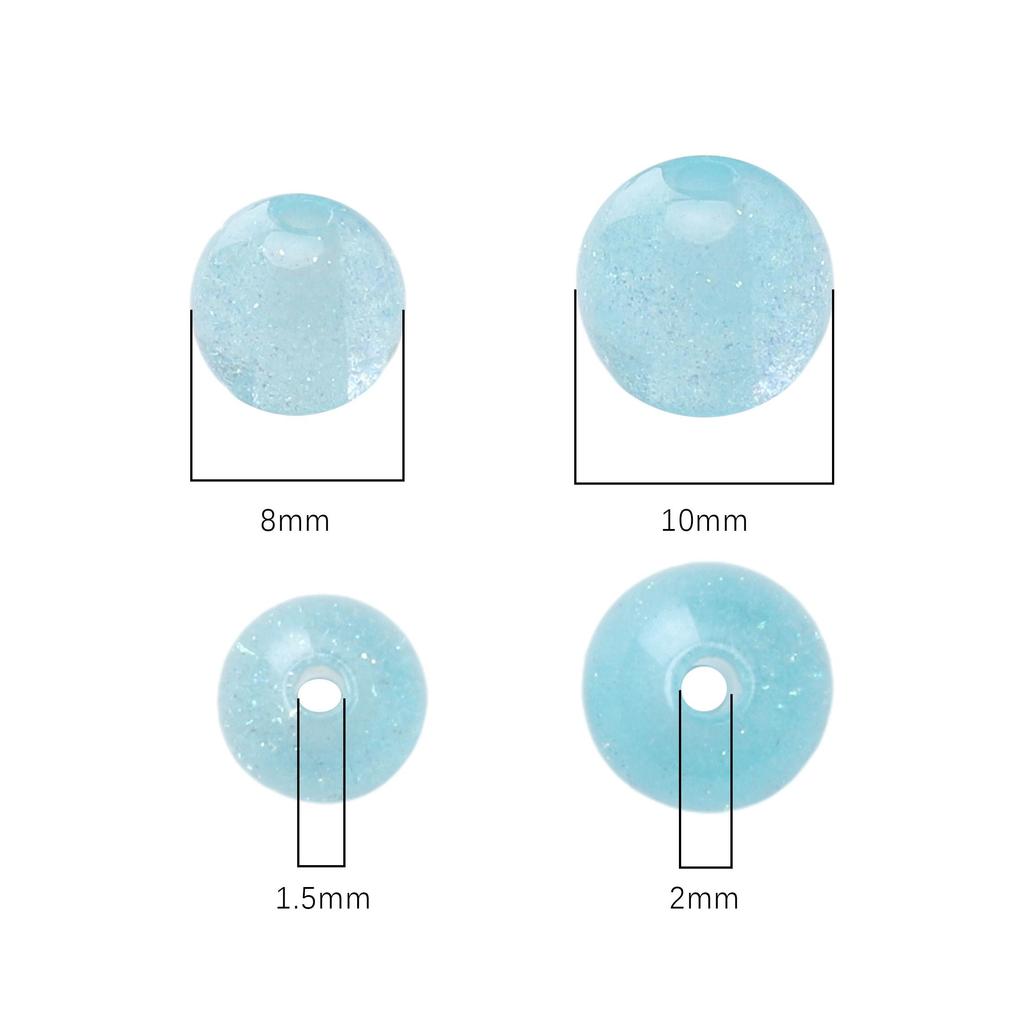 Resin Sparkling Beads for DIY Necklace Bracelet Earring Craft 10 Pcs
