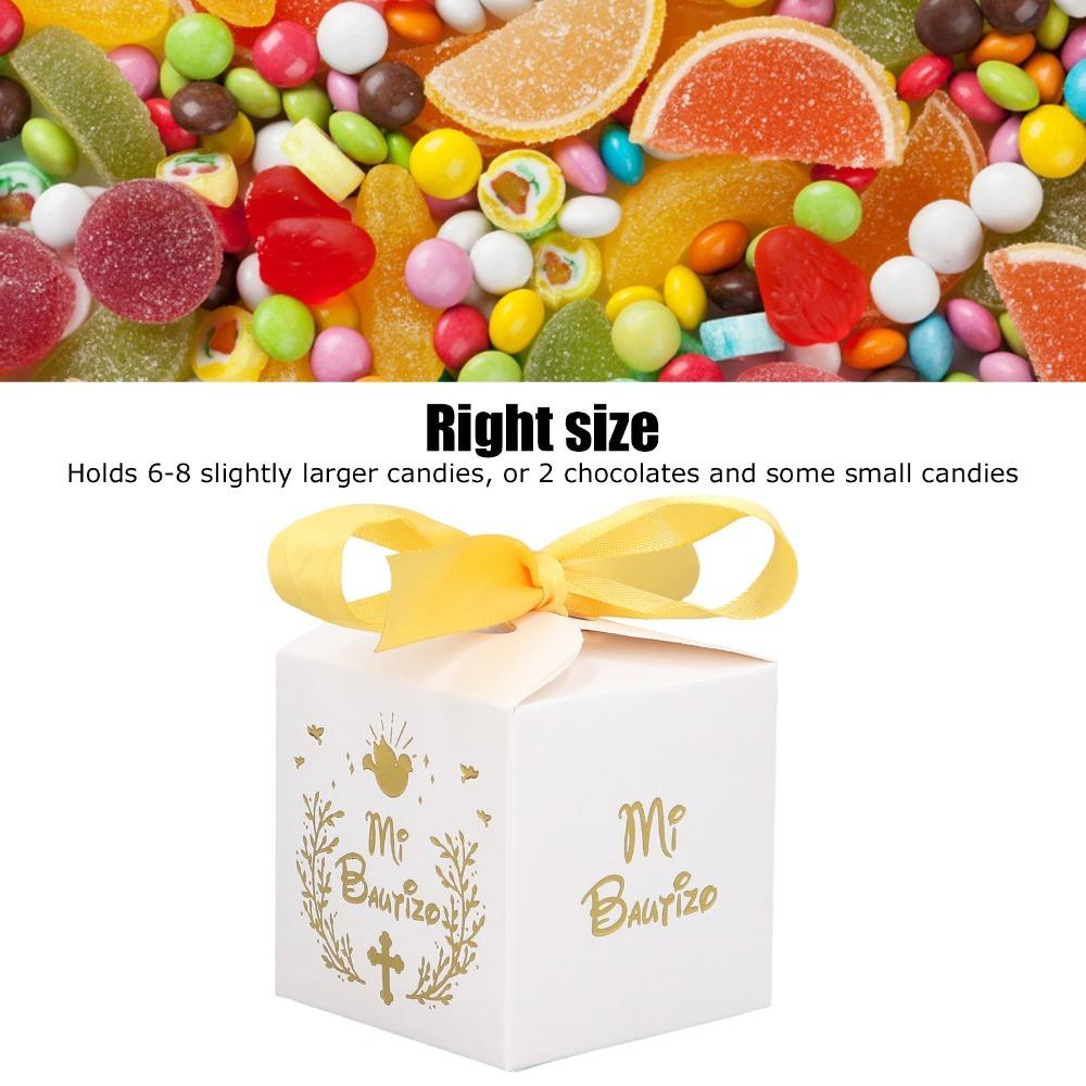 50pcs Paper Material Party Favor Boxes White Gift Boxes Party Decorations Wedding Favor Boxes  Party