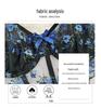 European and American Floral Mesh Sexy Breathable Adjustable Thong with Embroidered Open Cups and Three-Button Suspender