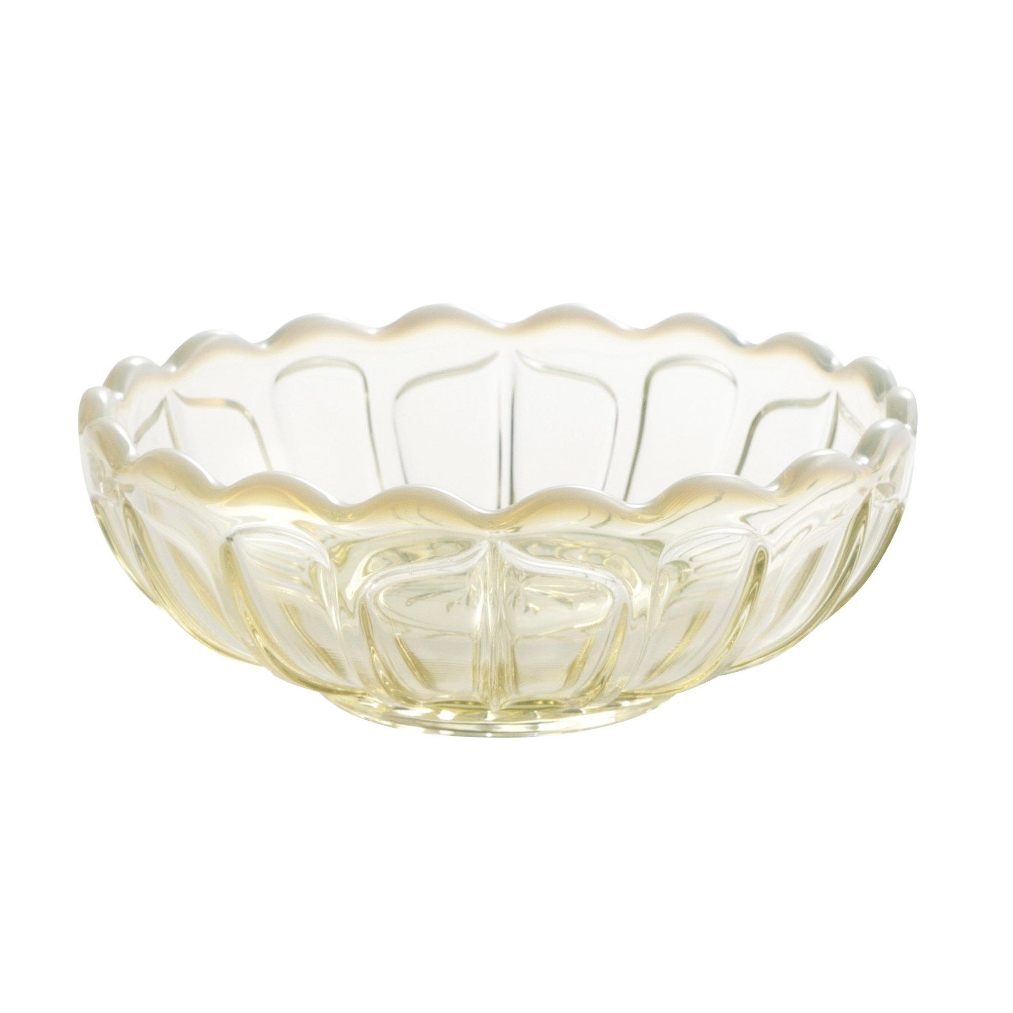 Маленькая миска Hirota Glass, Античный цвет, Диаметр 12,7 см x Высота 4,6 см, Дизайн «Снежинка», 2243-OA