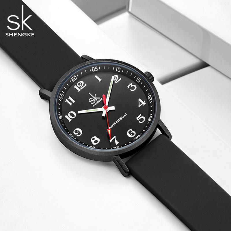 Women s SK Sports Silicone Strap Waterproof Quartz Watch - Versatile Casual Wristwatch