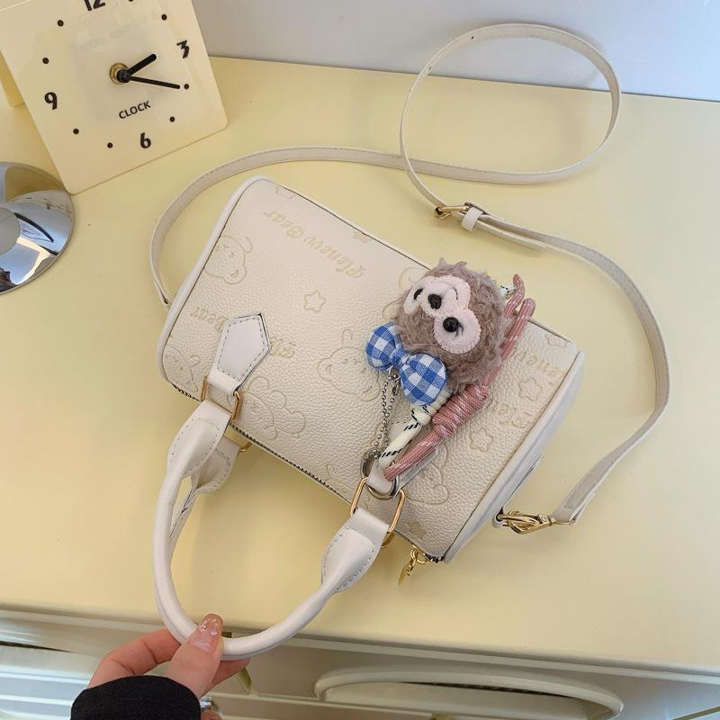 Portable cartoon embossed pillow bag spring and summer niche new fashion shoulder bag casual trendy oblique span women's bag