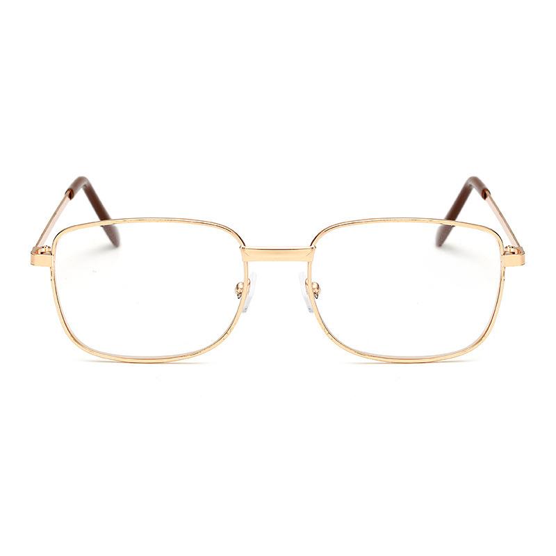 Metal Frame Reading Glasses Men Women Square Full Frame Magnifying High Definition Presbyopic Eyeglasses
