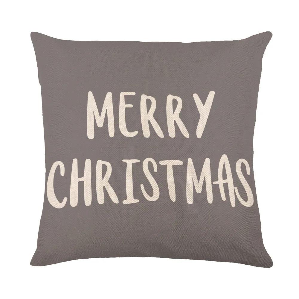 New Christmas Pillow Printed Simple Holiday Pillow Cover Home Sofa Pillow Pillowcase Cushion Wholesale