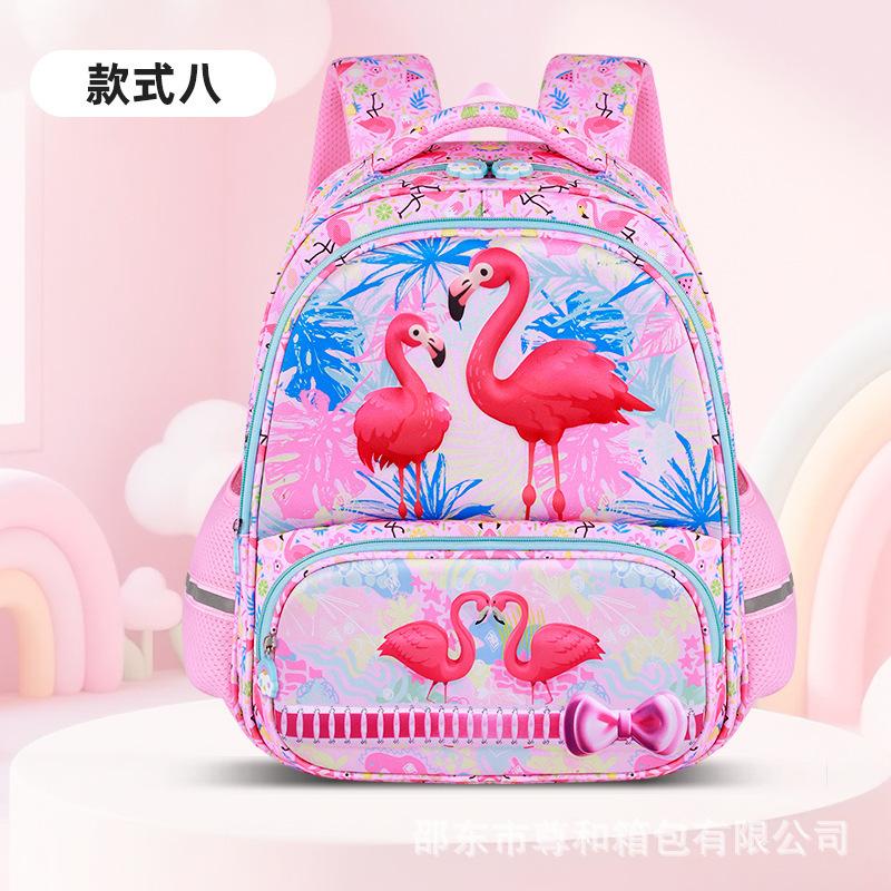 Modetrend Cartoon Kinder Tasche Niedlich Große Kapazität Mehrere Fächer Lastreduzierung Rückenwirbelsäulenschutz Ein Zwei Fünf-stufiger Rucksack