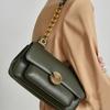 High-end Leather Texture Chains Shoulder Bag Design Sense Commuter All-matching Underarm Bag Women's Solid Casual Square Handbag