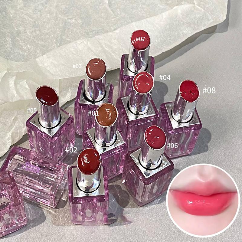 Herorange Mirror Water Light Solid Lip Gloss Low Saturation Mirror Nude Jelly Lipstick Moisturizing Lip Tint Nature Lips Makeup