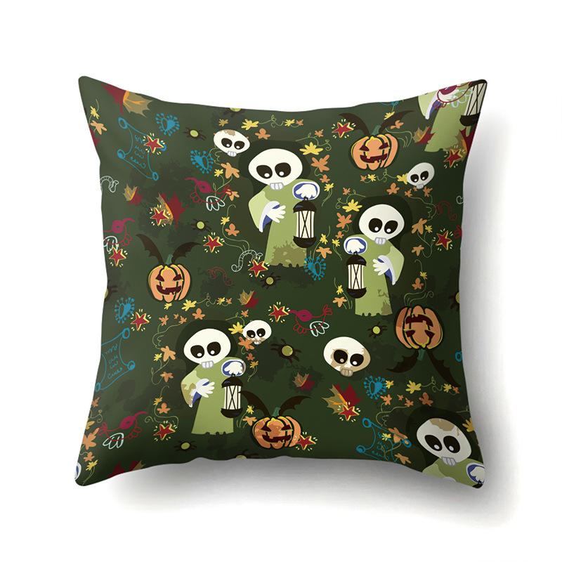 Halloween Pillowcase Car Waist Pillow Pumpkin Sofa Cushion Cover Office Home Living Room Pillowcase