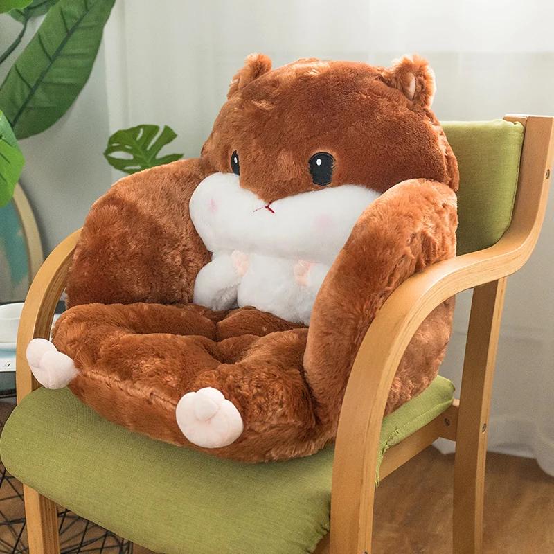Hamster Cushion Back Office Chair Cushion Sofa Pillow Cushion Home Decoration Tatami Cute Lumbar Support Birthday Gift