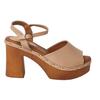 Faith Womens/Ladies Evie Studded Faux Leather Medium Block Heel Sandals