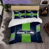 Seattle Seahawks Pattern Microfiber 3Pcs Bedding Set Decor Duvet Cover Set For Bedroom Home Use