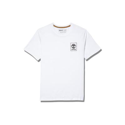 T-shirt à manches courtes imprimé au dos pour homme Blanc A2AFV-100