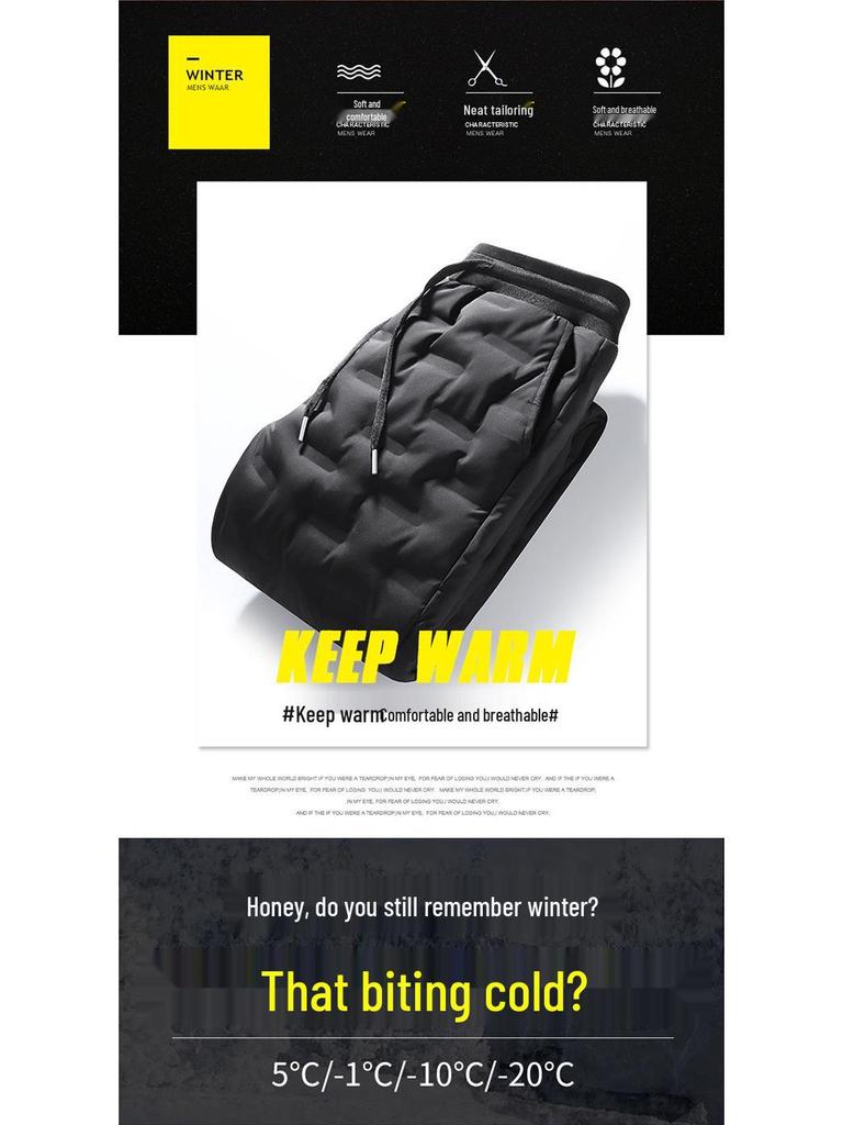 Pantalones de Moda para Hombre de Invierno Impermeables y a Prueba de Nieve con Forro de Terciopelo