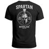 Men's 100% Cotton T-shirt Mens Tees Top Back Print Sparta Fitness Shirt with Helmet Graphic - Athletic-