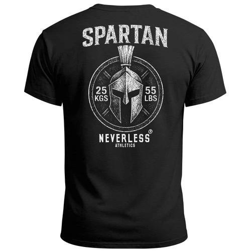 

Men s T-Shirt Back Print Sparta Fitness Shirt with Helmet Graphic - Athletic- S