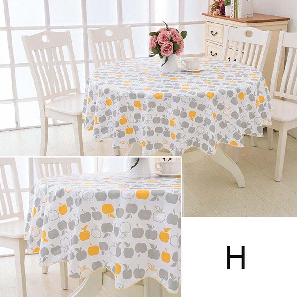 Round Dining Table Wipeable Fabric Table Cloth Kitchen  Tablecloth Table  Cover Home  Decor