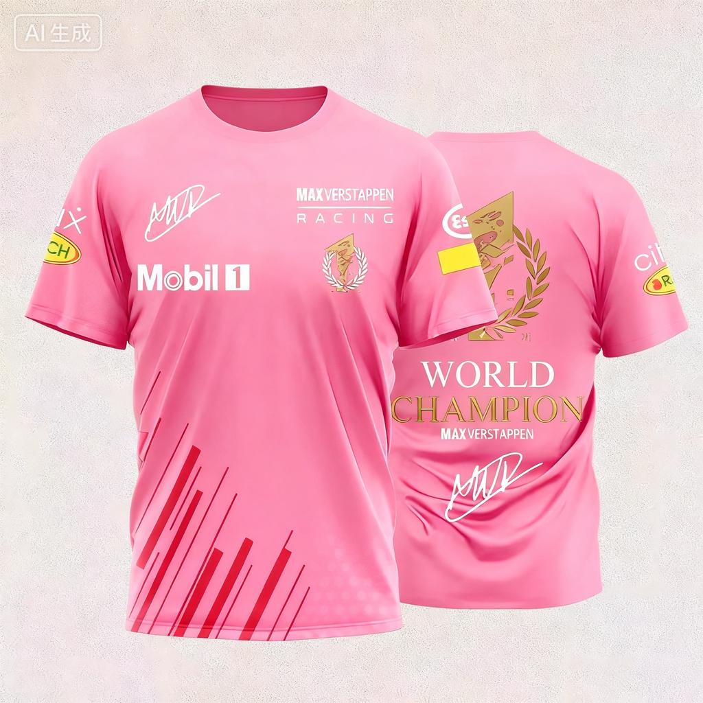 Max Verstappen Racing T-shirt World Champion Commemorative Top for Racing Fans Casual Sportswear
