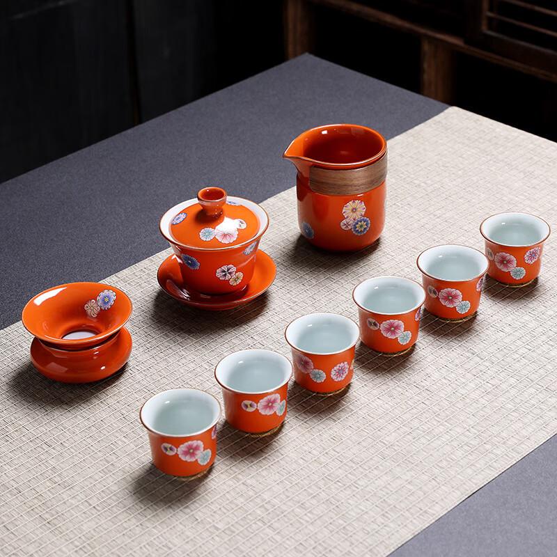 Minimalist Peacock Green Kung Fu Tea Set