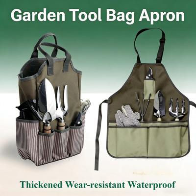 Garden Tools Storage Bag Waterproof Oxford Cloth Large Capacity Portable Tool Organizer Tote for Gardening Beach Outdoor Use