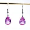 Stainless Steel Water Drop Zircon Earrings - Trendy, Colorful, Hot Selling