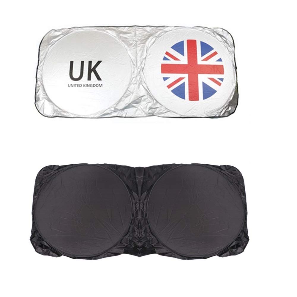 Sun Shade for Windshield, Car Folding, Sun Shade, Suitable for MINI, General Purpose, Gany (Blue x Red)